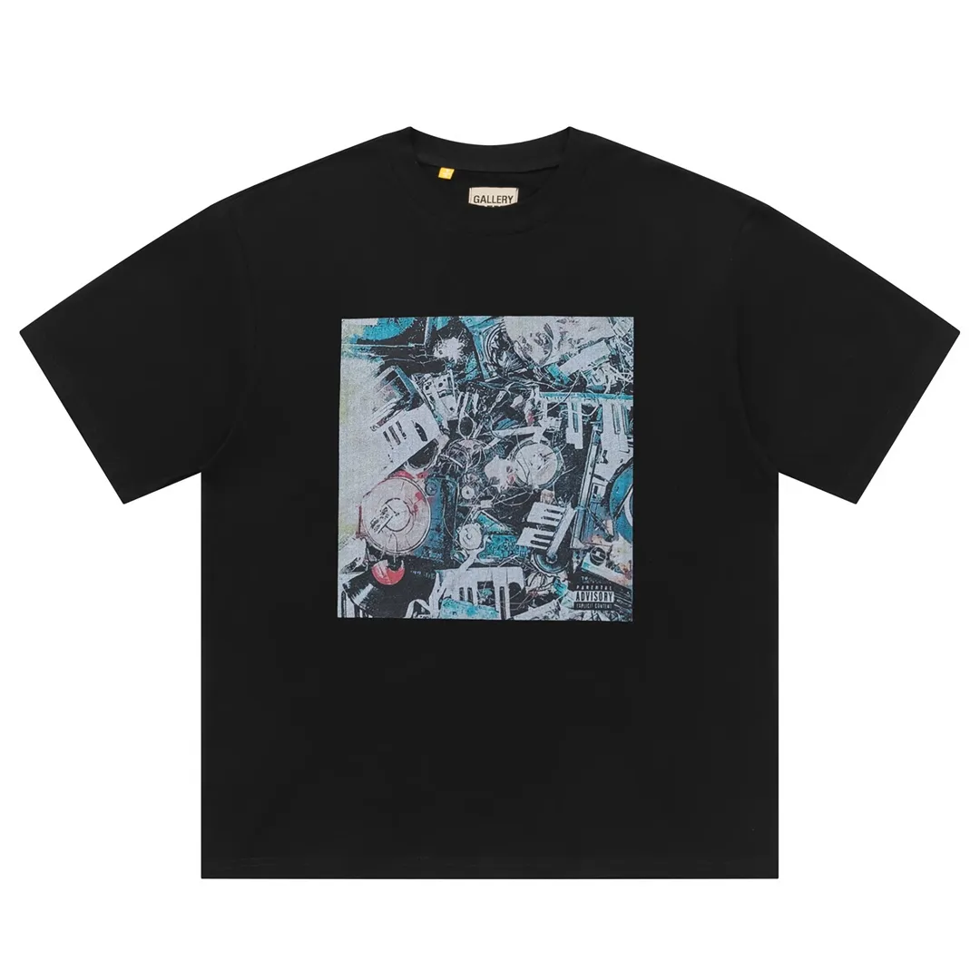 Model D134 Gallery dept American trendy brand digital direct-injection high-definition printed high-street short-sleeved T-shirt. The printing is breathable, soft and non-sticky. After shrinking and shaping, it is soft, comfortable and breathable, does not pill, does not fade and does not change shape, S to XL, p106